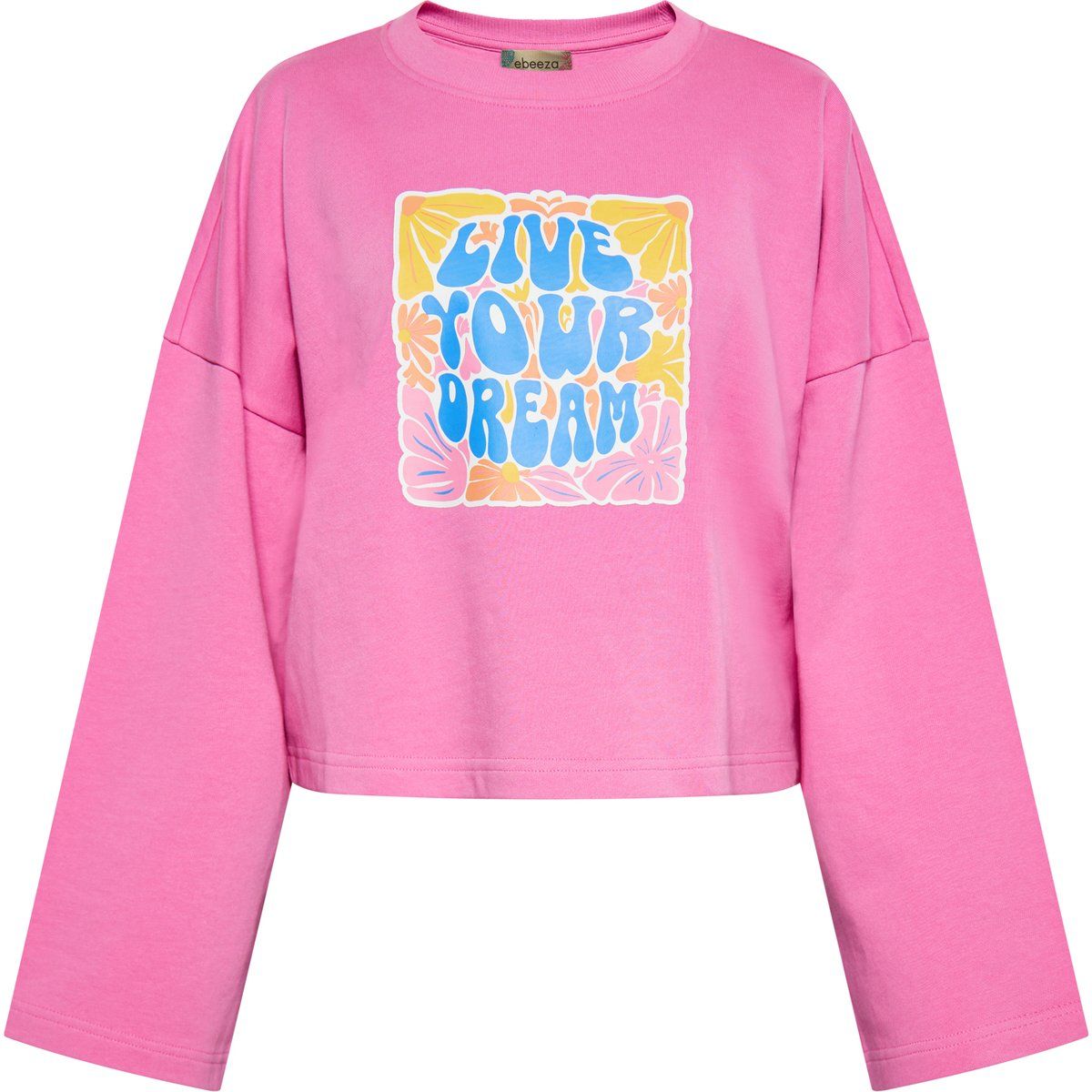 Kurzes Sweatshirt mit Grafik-Print
