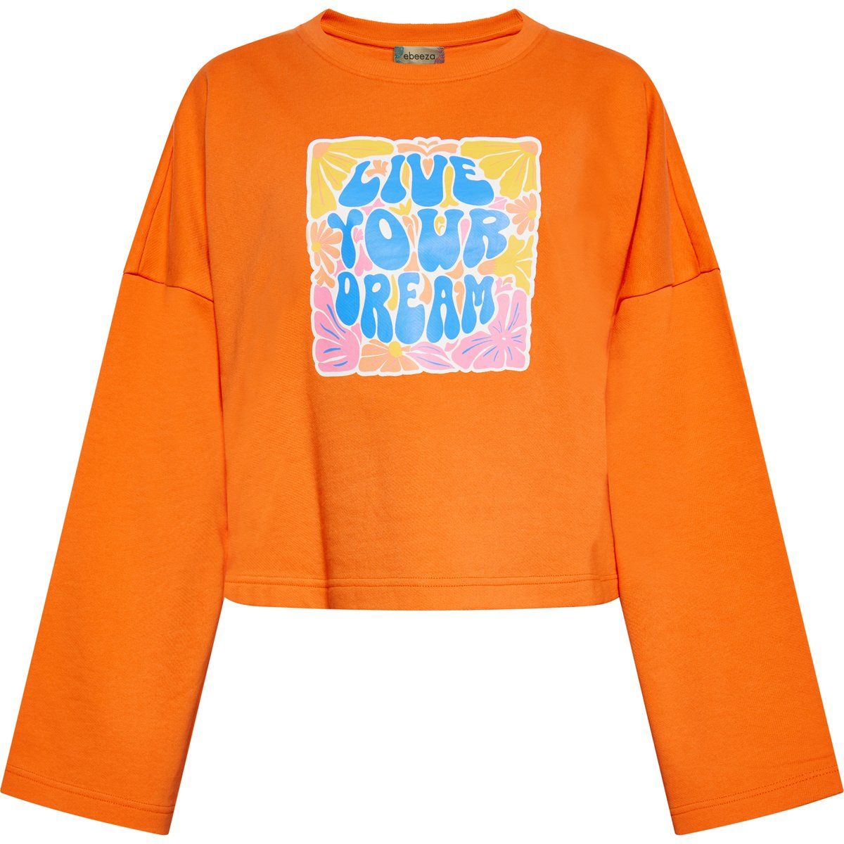 Boxy-Sweatshirt mit Retro-Grafik