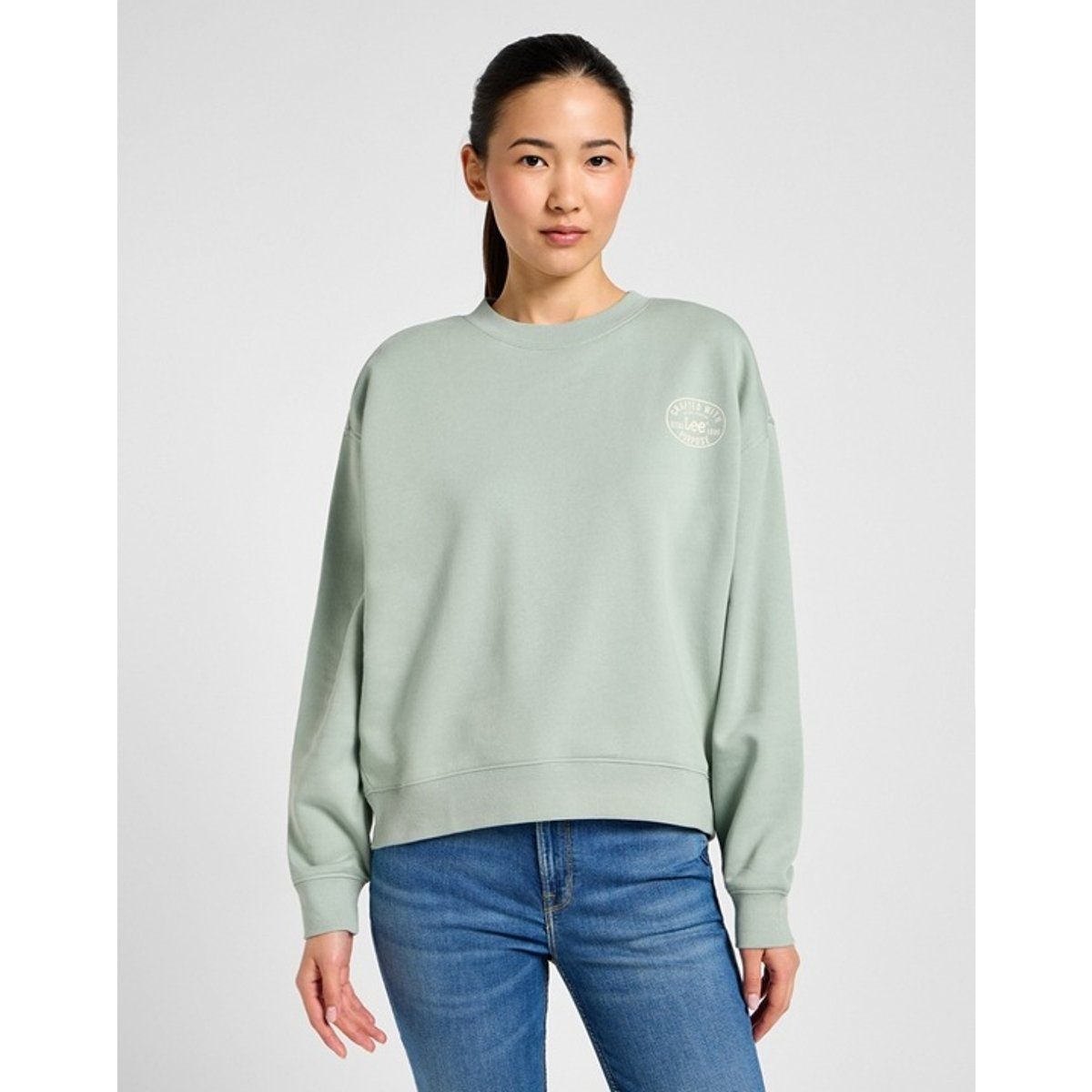 Locker geschnittener Pullover mit Logo