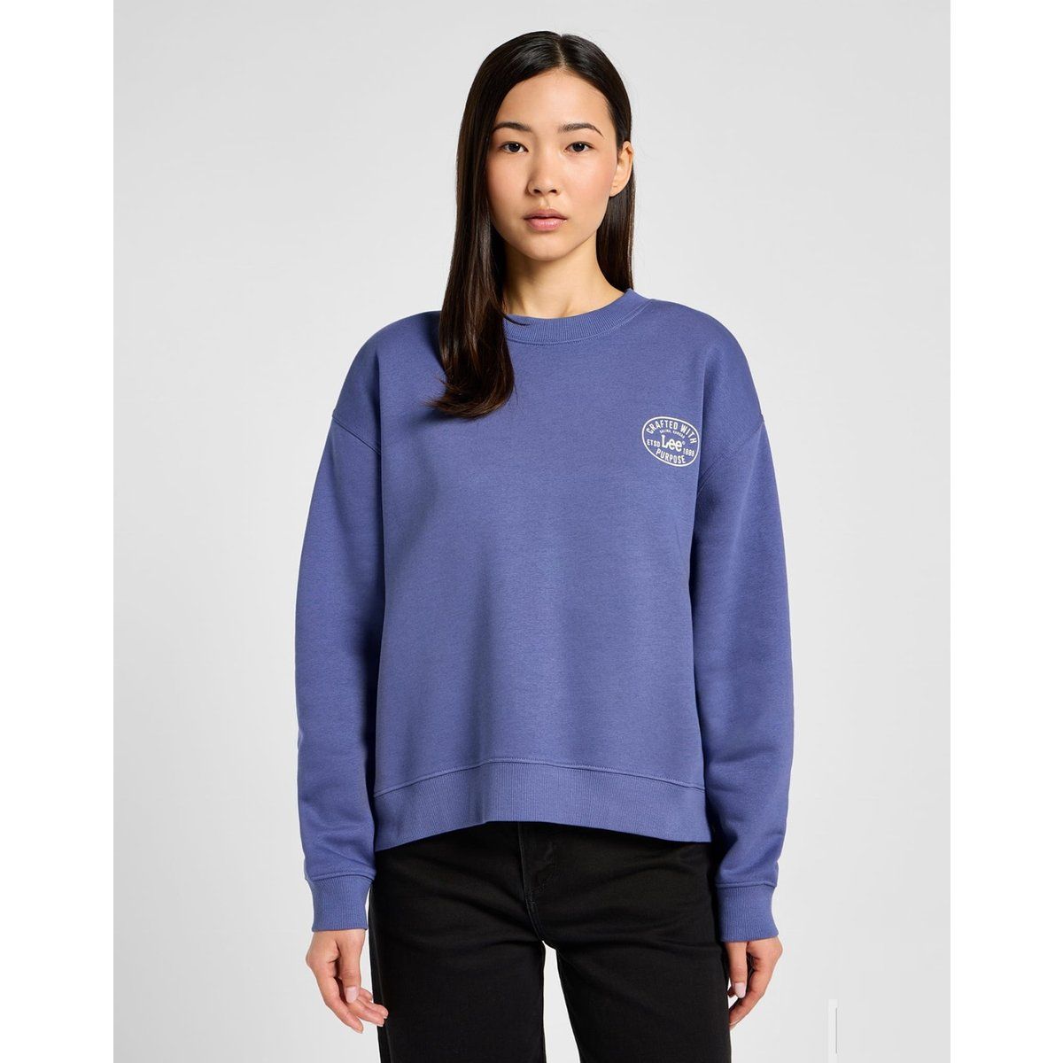 Lässiges Sweatshirt mit Rundhalsausschnitt