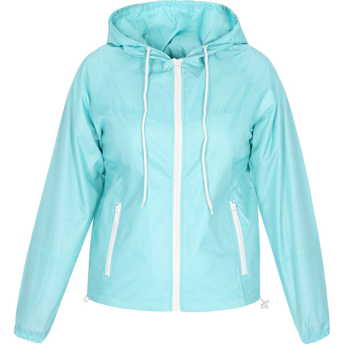 Leichte Kapuzen-Windjacke mit Reißverschluss