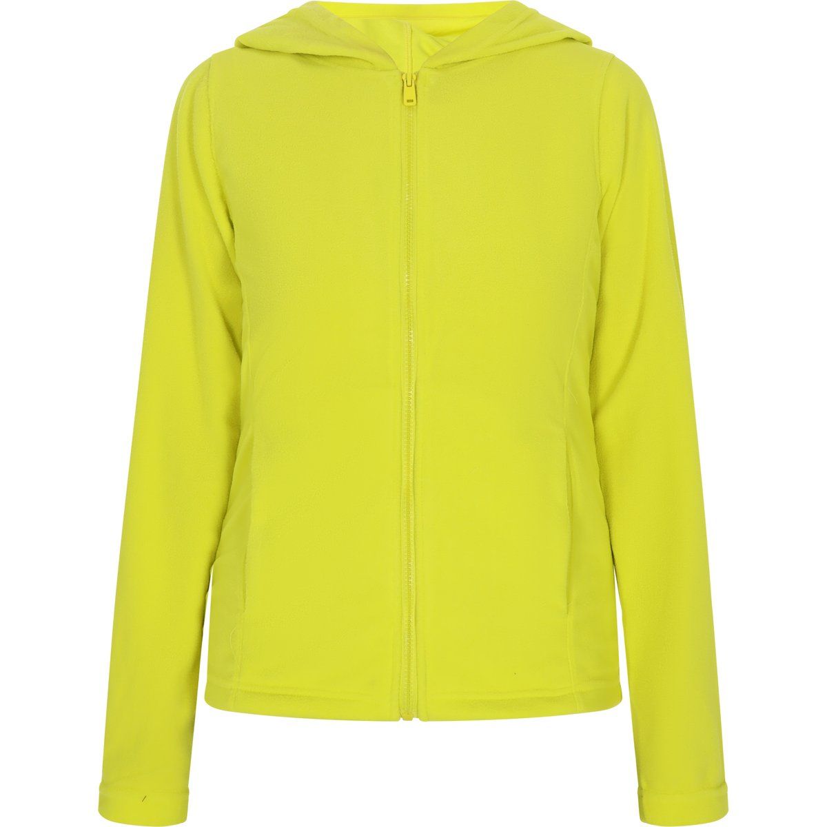 Fleecejacke mit Kapuze und Reißverschluss