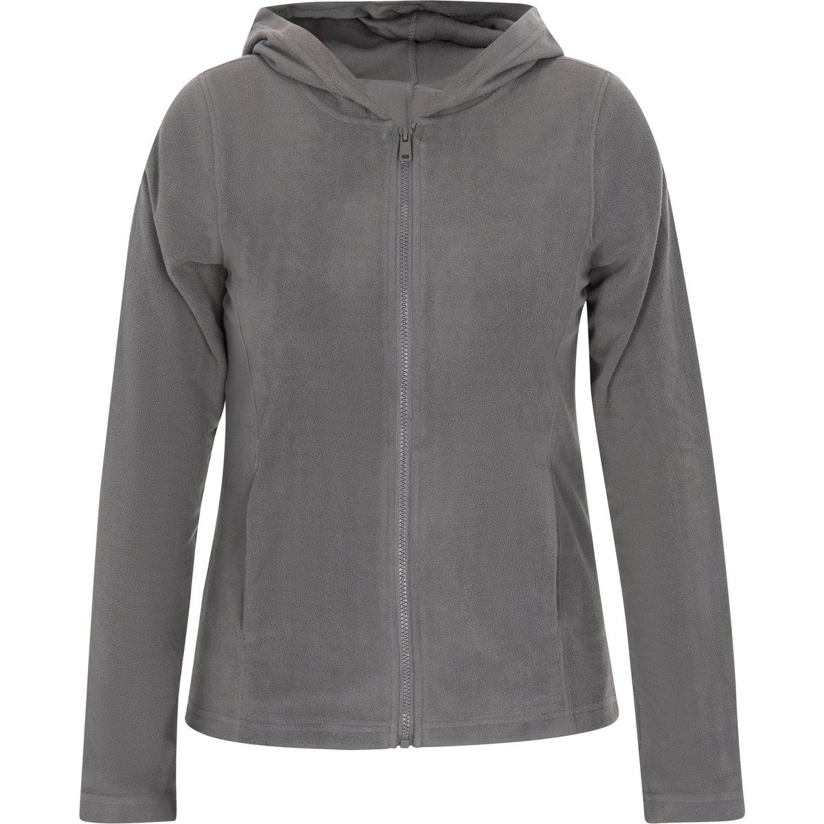 Klassische Fleecejacke mit Kapuze