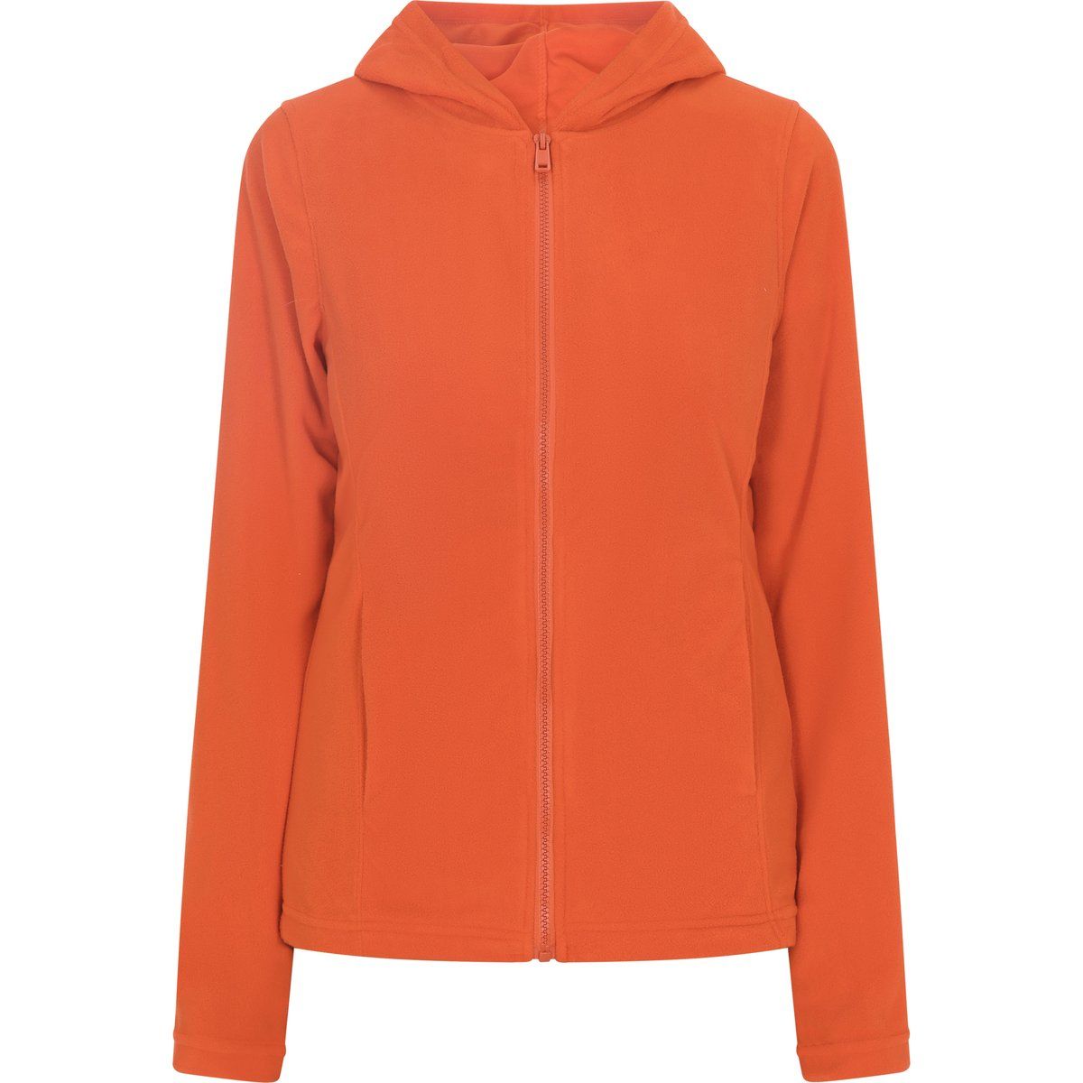 Fleecejacke mit Kapuze und Reißverschluss