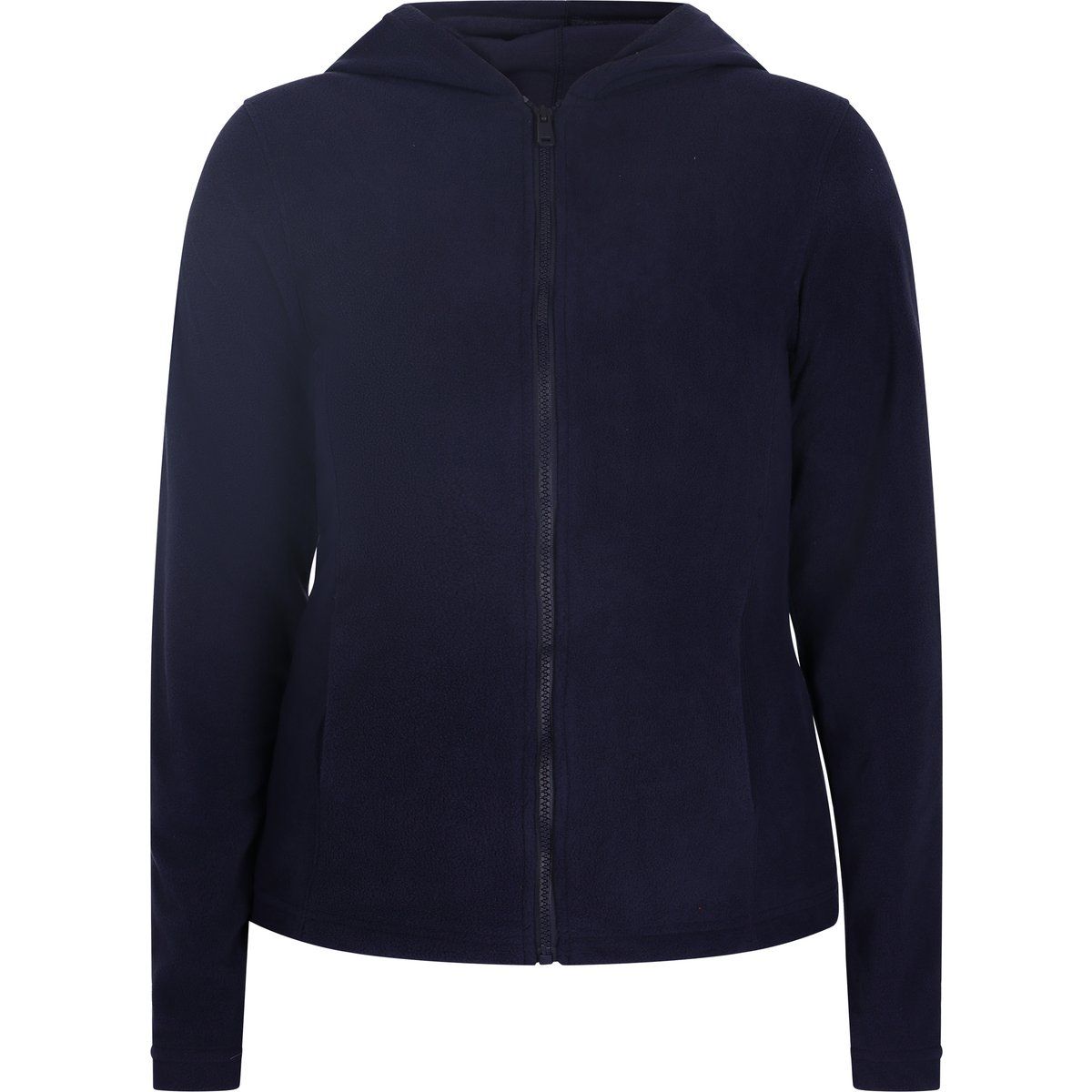 Fleecejacke mit Kapuze und Reißverschluss