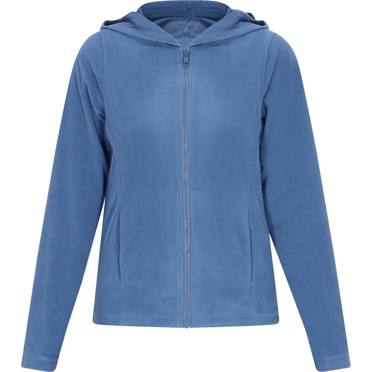 Fleecejacke mit Reißverschluss und Kapuze