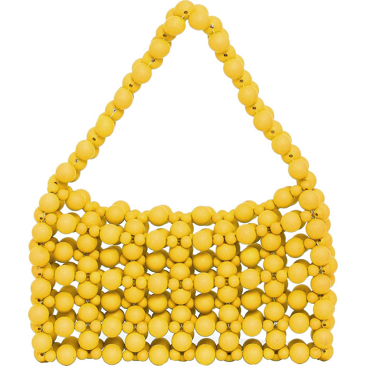 Strukturierte Handtasche mit Kugelperlen