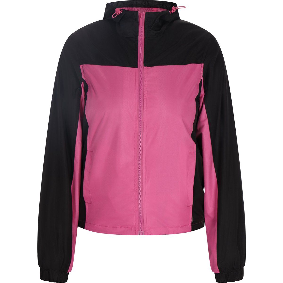 Zweifarbige Color-Block Windjacke