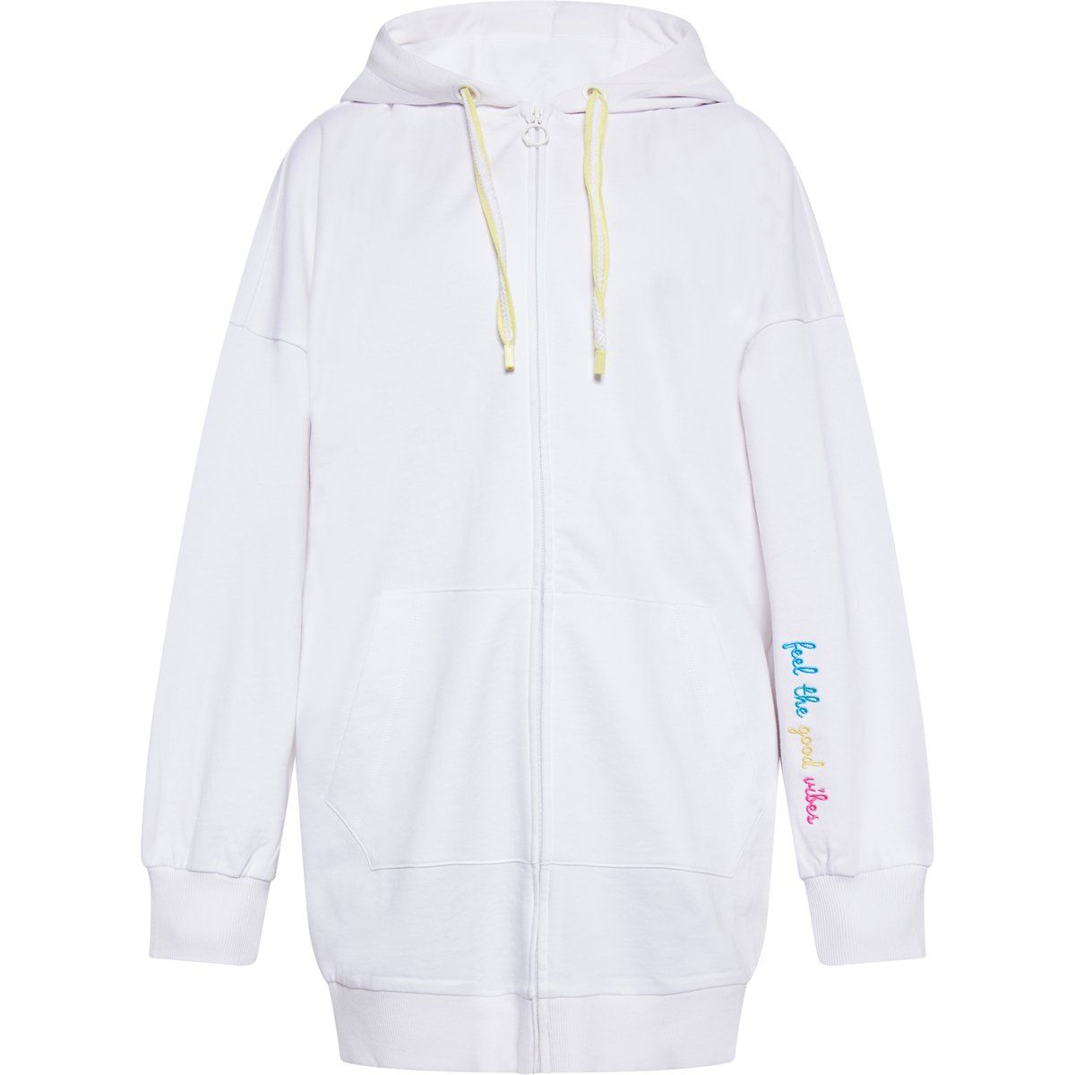 Bestickte Kapuzenjacke mit Slogan