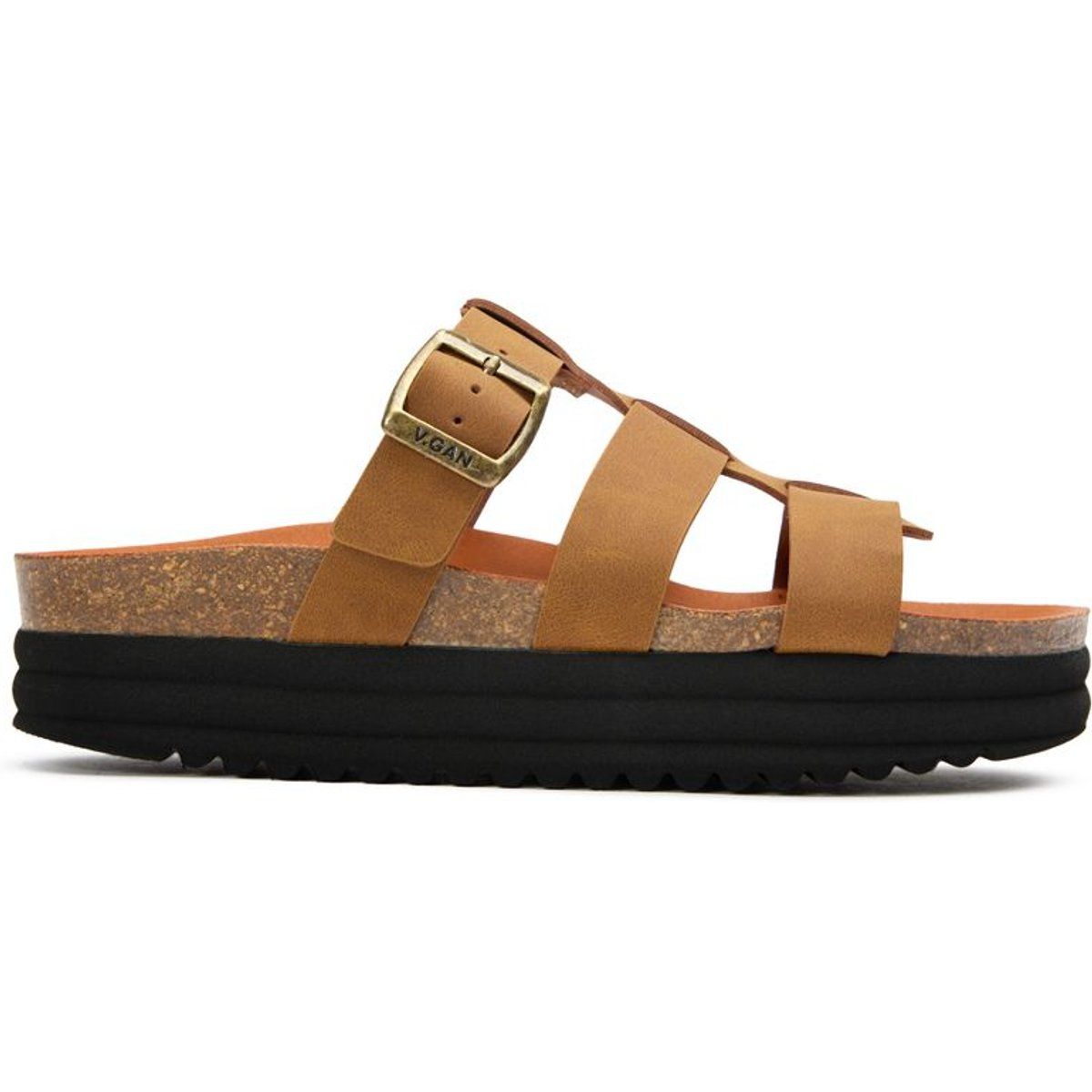 Plateau-Sandalen mit Dreifach-Riemen