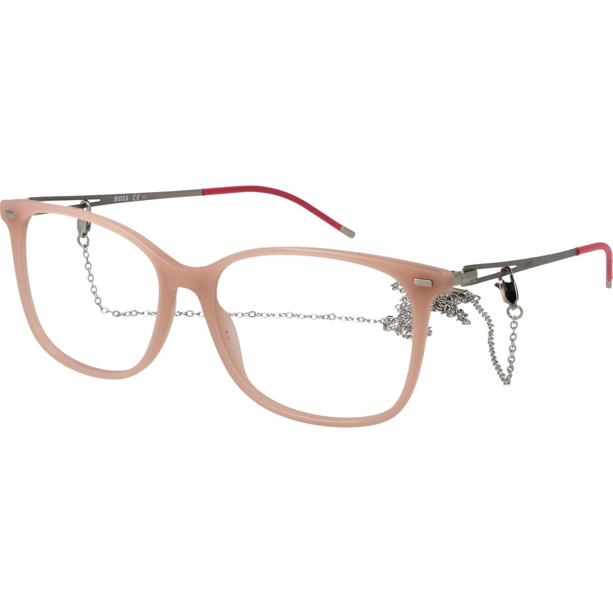 Elegantes Rechteck-Brillengestell mit Kette