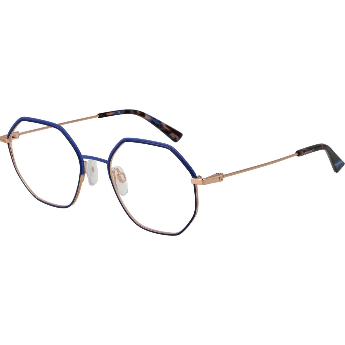 Hexagonale zweifarbige Metallbrille