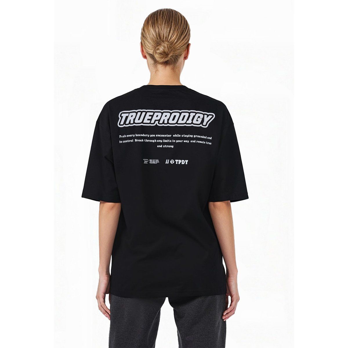 Oversize-Oberteil mit Typografie-Rückenprint