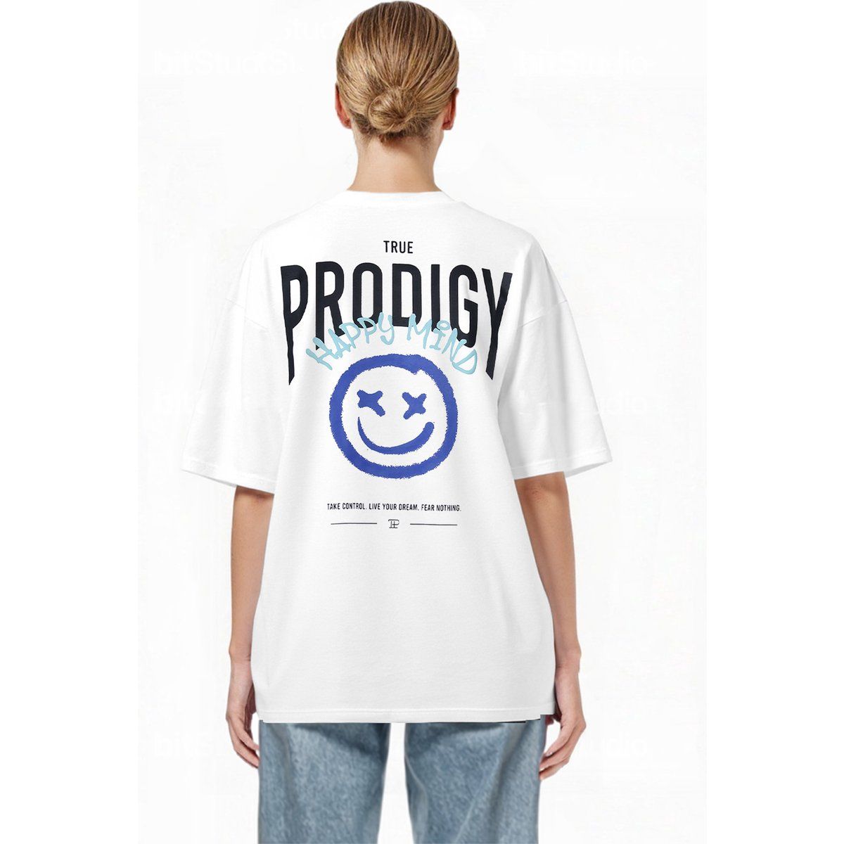 Oversized Graphic Smiley T-Shirt