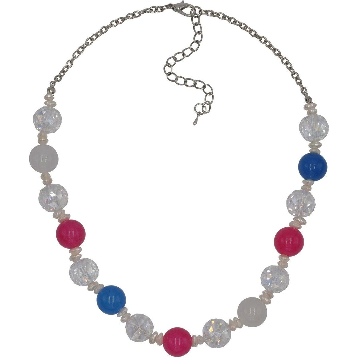 Perlenkette mit Achat und Kristall