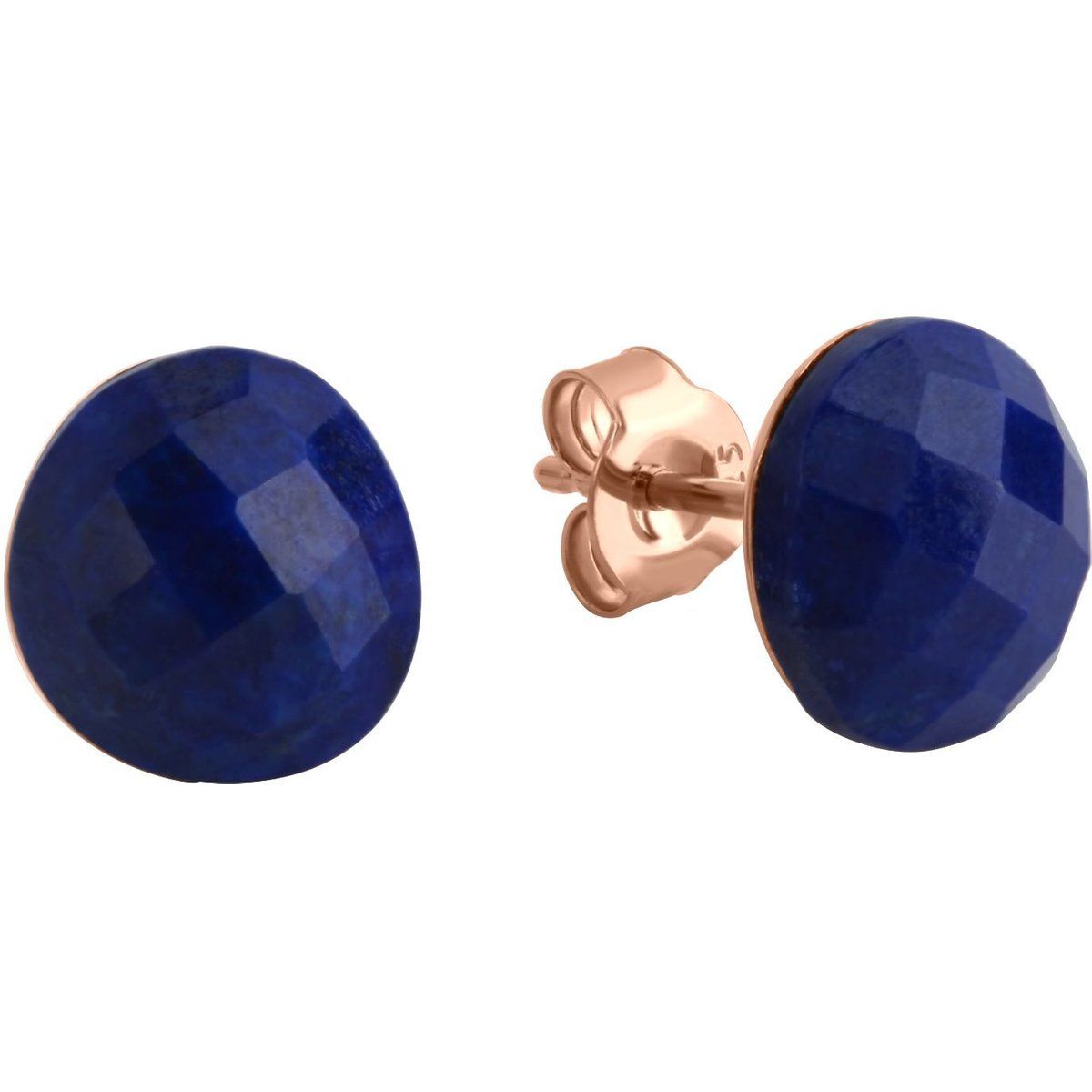 Facettierte Runde Edelstein-Ohrstecker