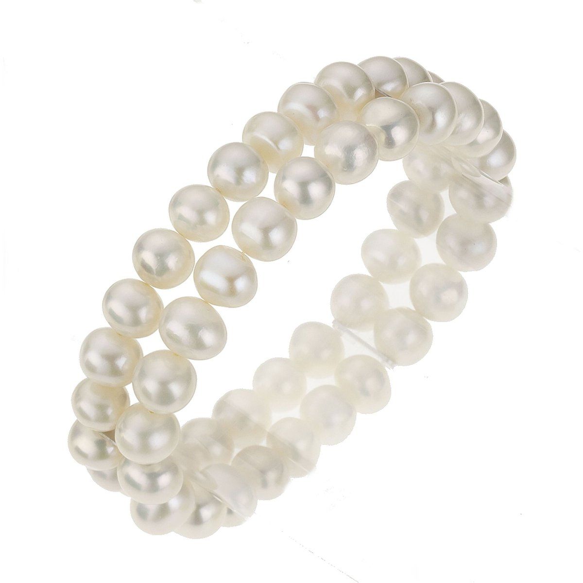 Glänzendes zweireihiges Perlenarmband