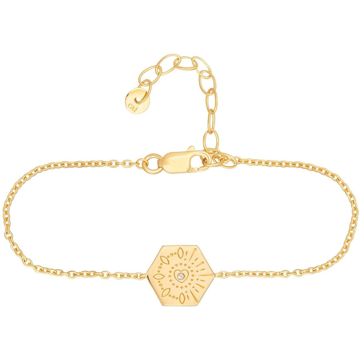 Topas-Armband mit Hexagon-Tattoo-Motiv
