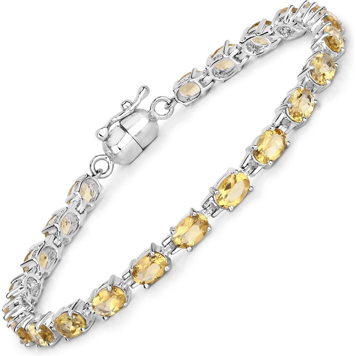 Sterlingsilber Armband mit ovalen Citrinen