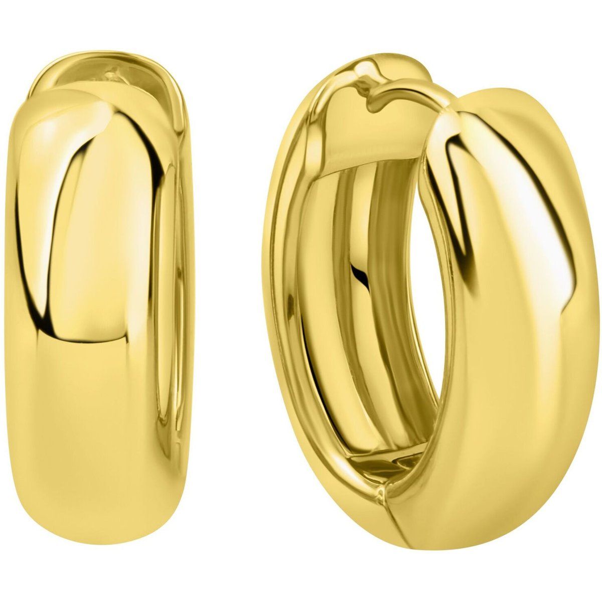 Polierte goldene ovale Creolen