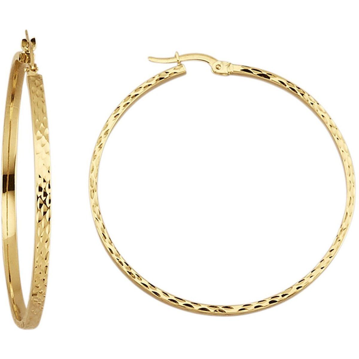 Diamantierte Goldene Creolen