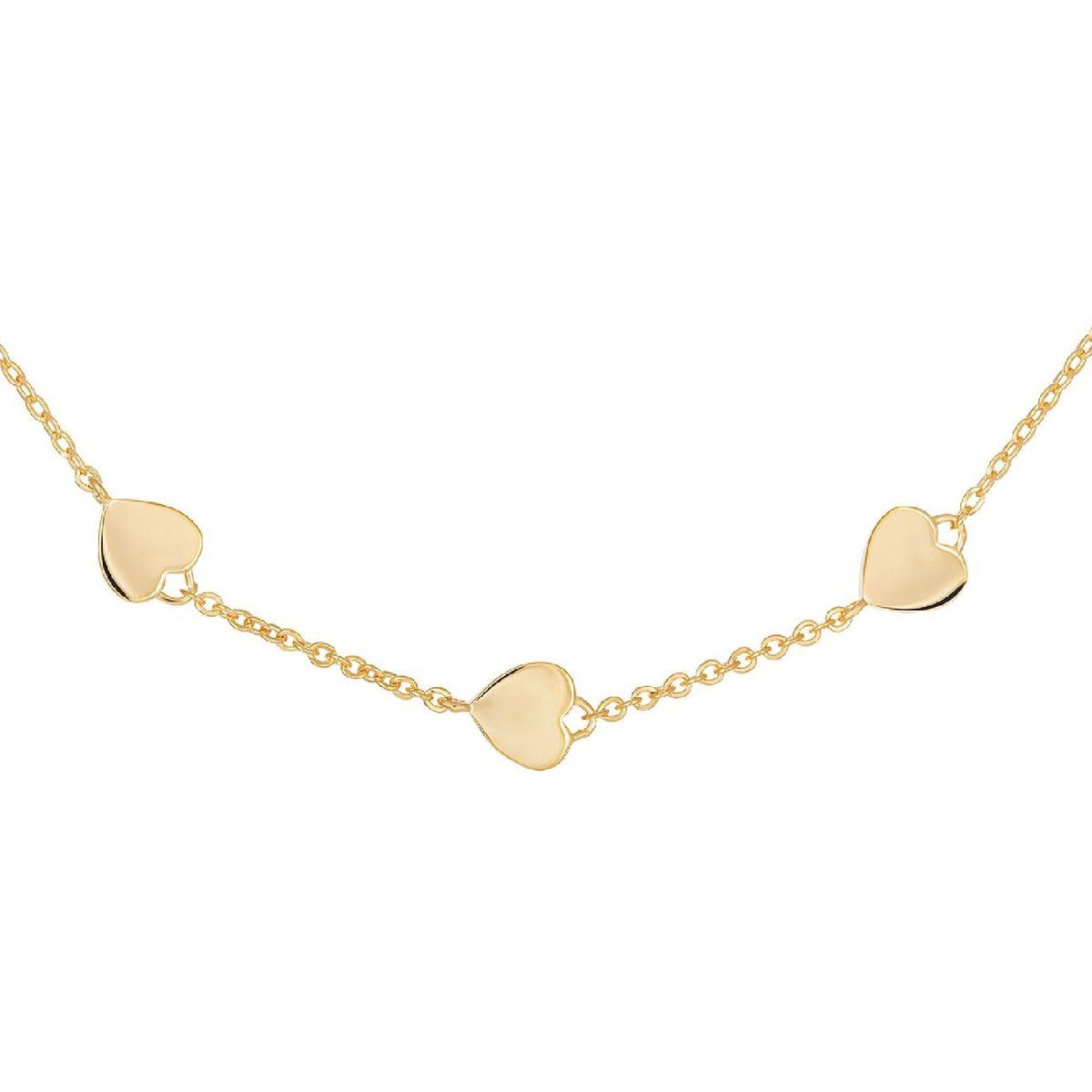 Filigranes Collier mit Herzanhängern