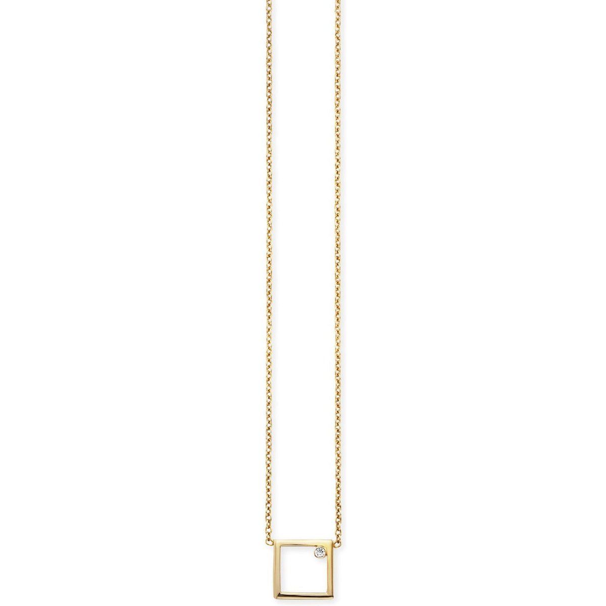 Minimalistisches Collier mit quadratischem Anhänger