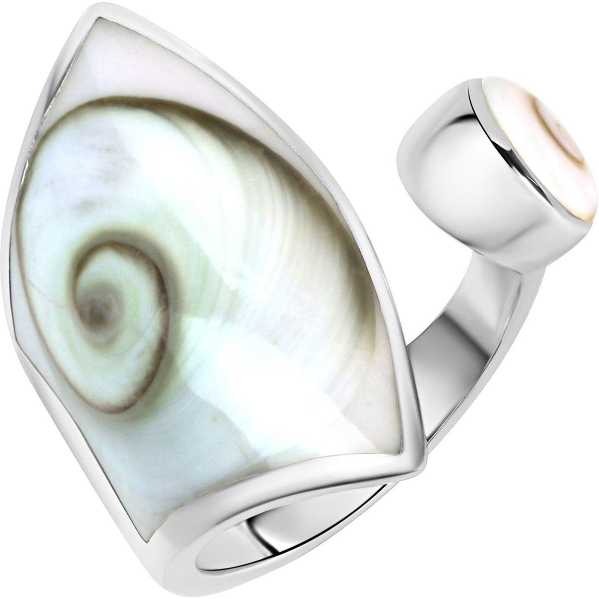 Sterling Silber Ring mit Muschelspirale
