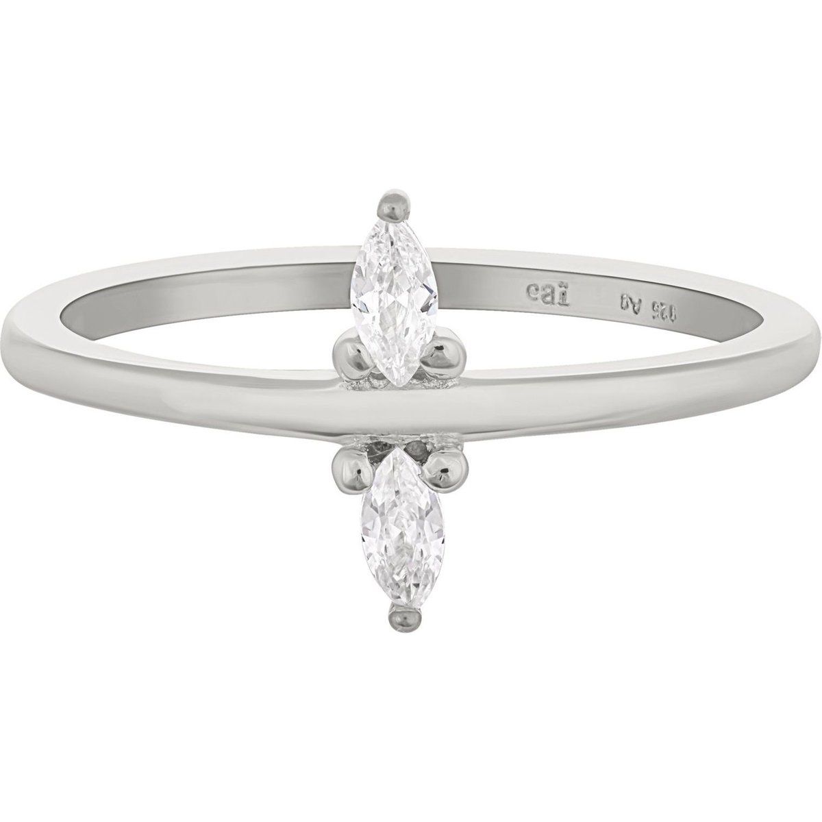 Ring mit zwei Marquise-Zirkonia