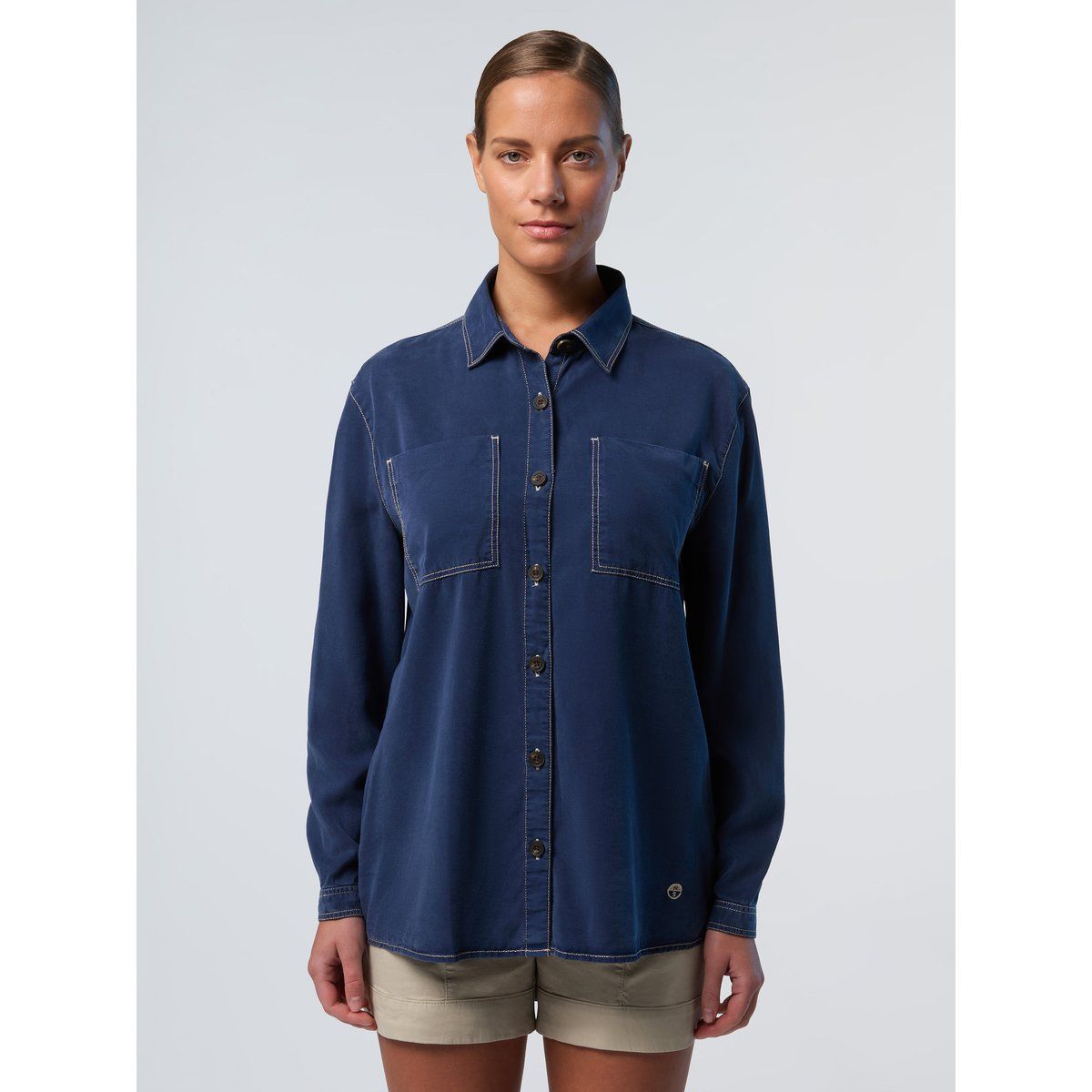 Leichtes Tencel-Hemd mit Taschen