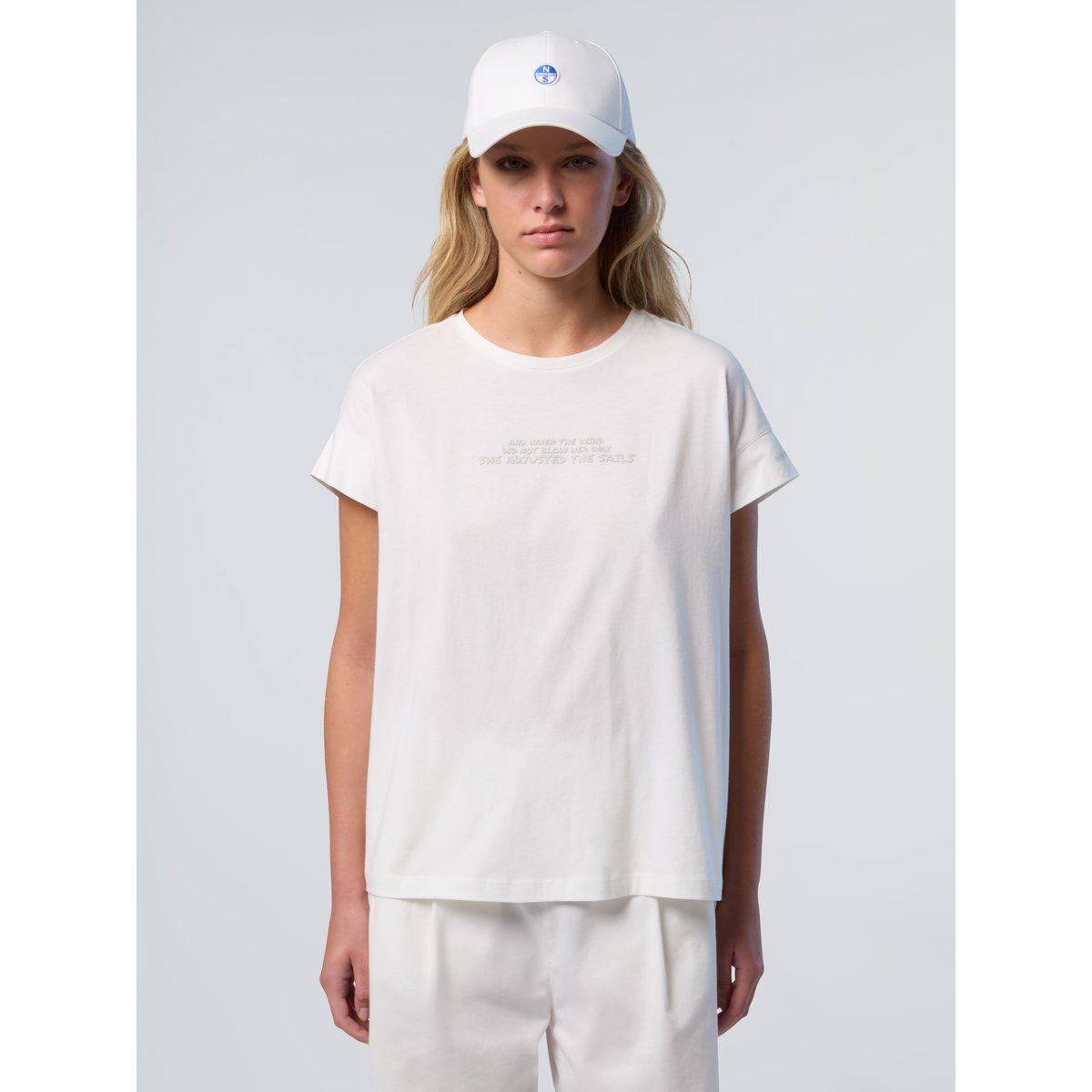 Lockeres T-Shirt mit Slogan-Print