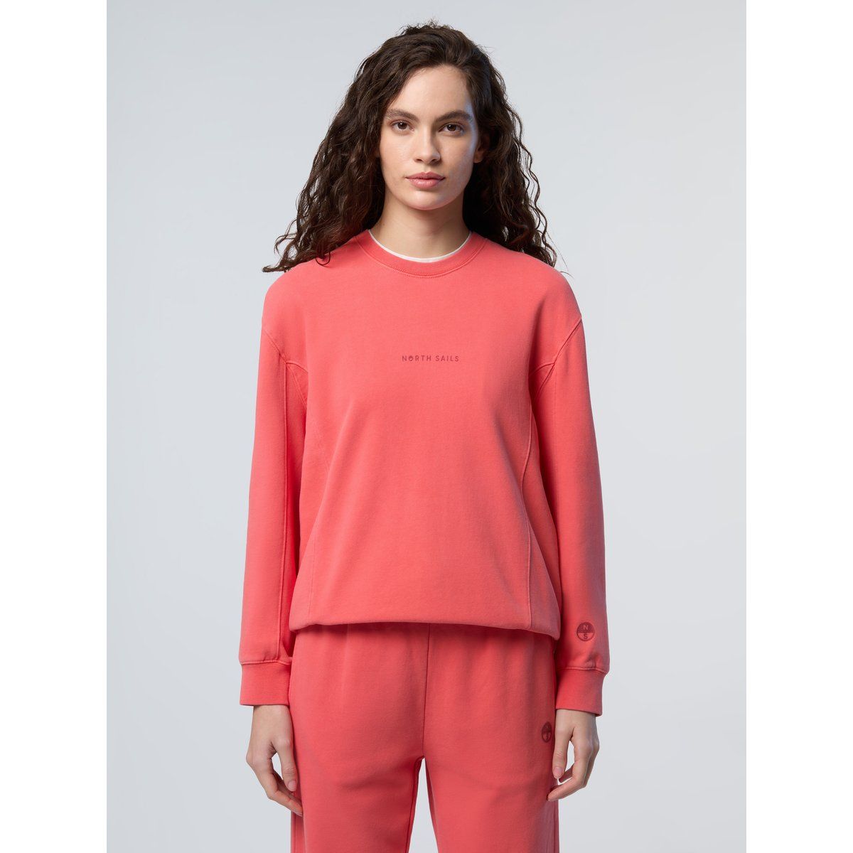 Relaxter stückgefärbter Baumwoll-Sweatshirt