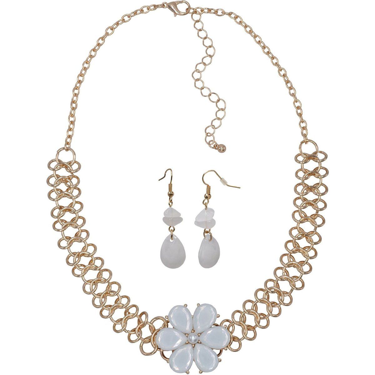Elegantes Schmuckset mit Blumenkette