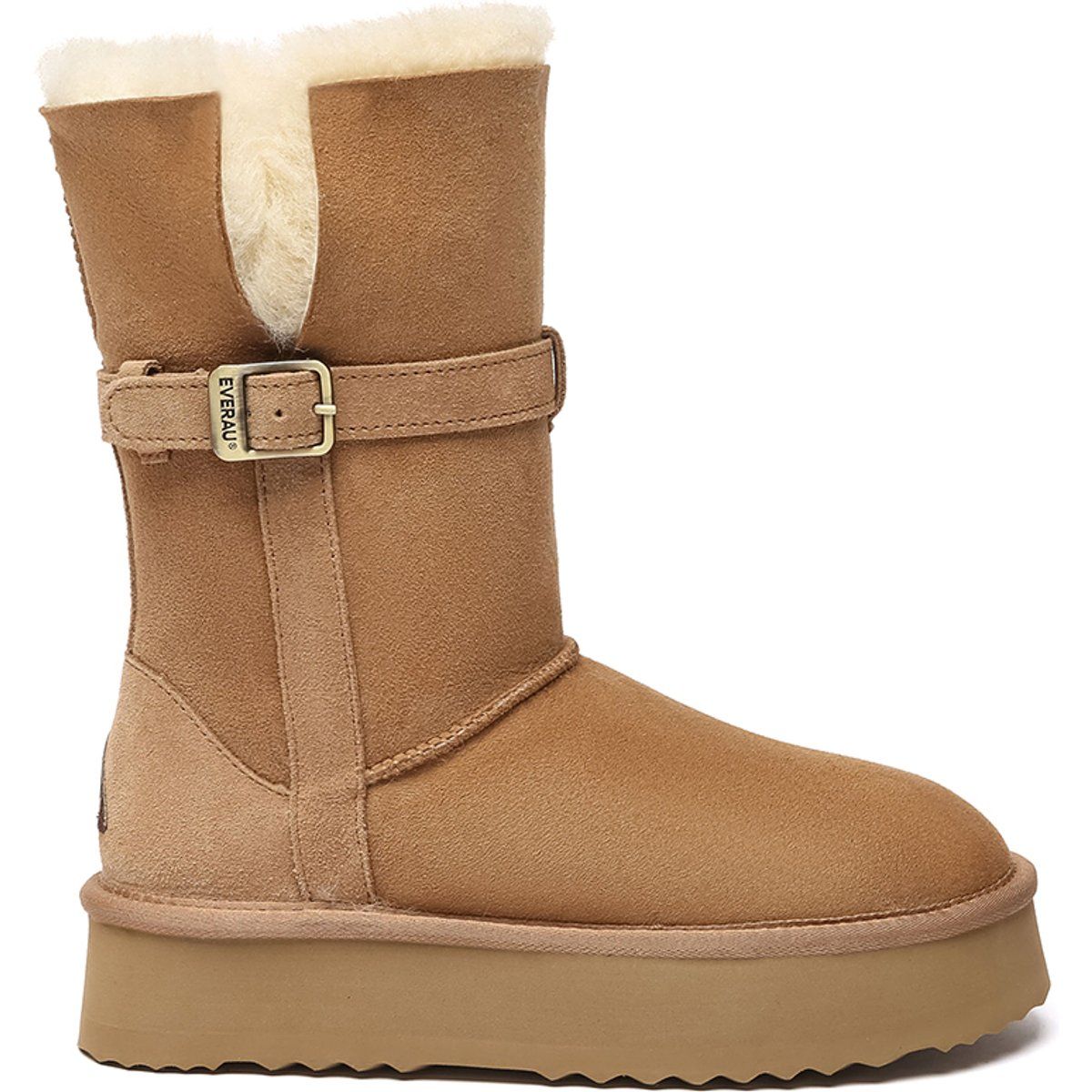 Vielseitige Plattform Lammfellstiefel