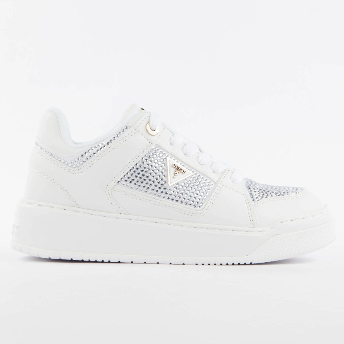 Verzierte Plateau-Sneaker mit Logo