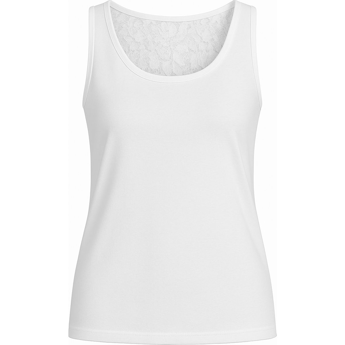 Ärmelloses Jersey-Top mit Spitze