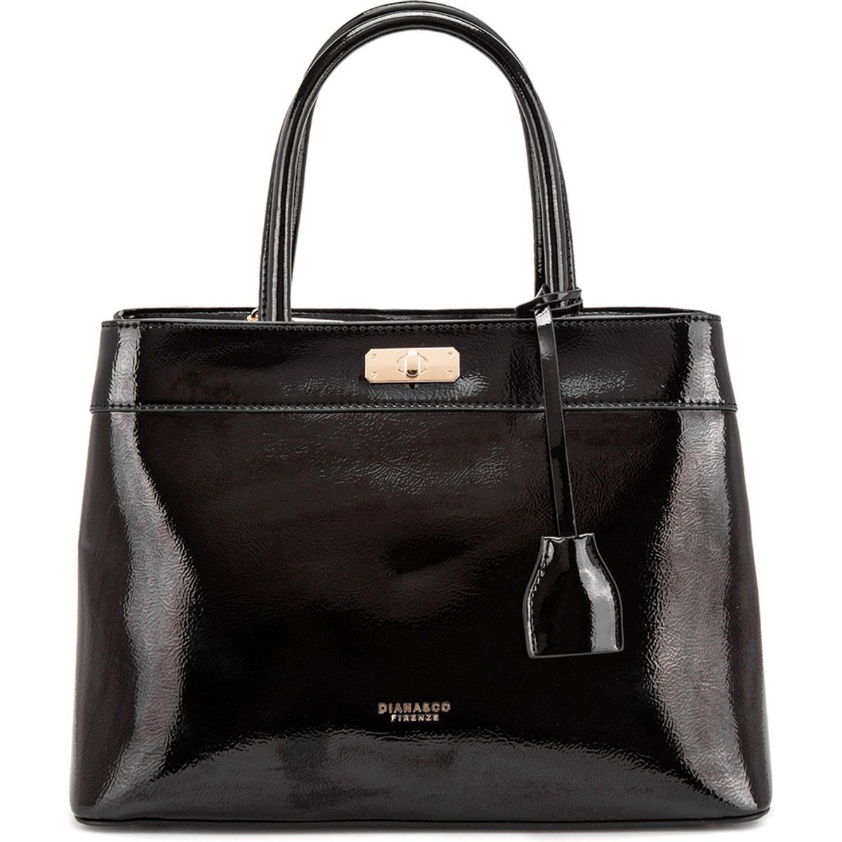 Elegante glänzende Henkeltasche