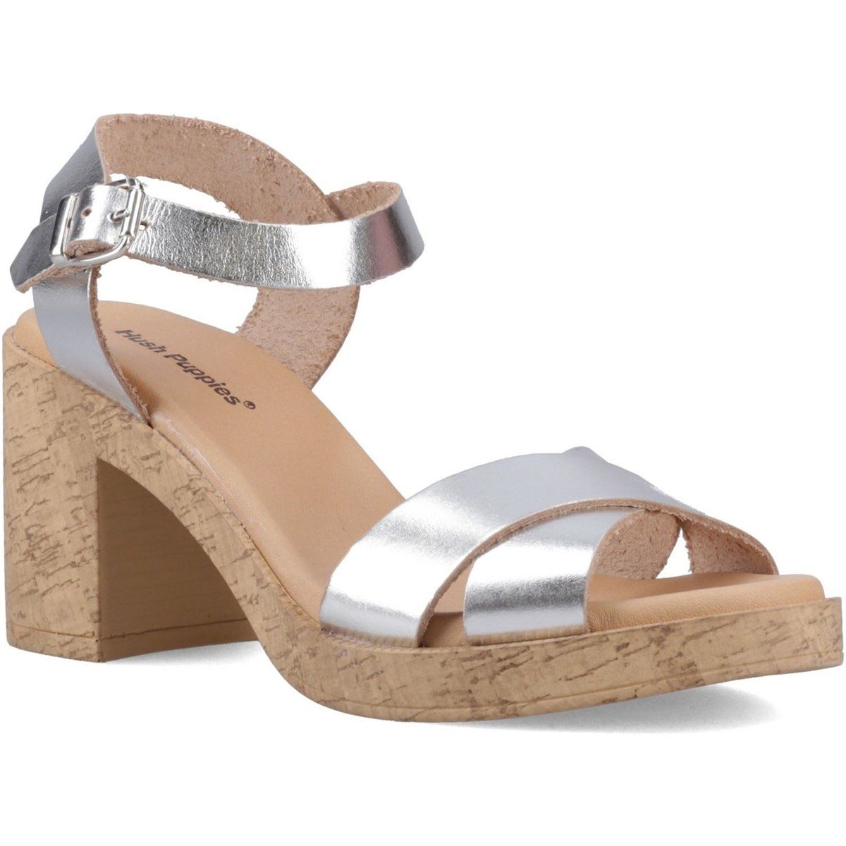 Riemchensandalen mit Kork-Plateauabsatz