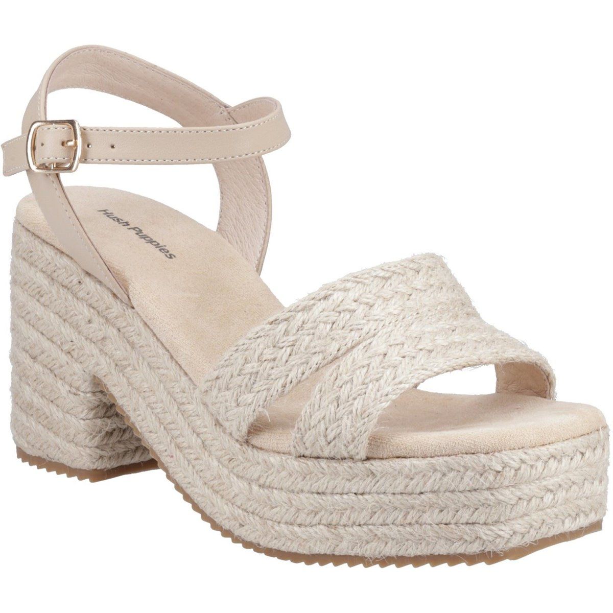 Geflochtene Plateau-Espadrille-Sandalen