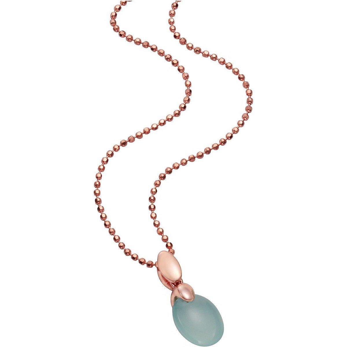 Rosévergoldeter Anhänger mit Chalcedon
