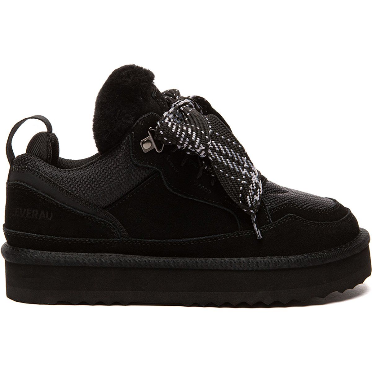 Plateau-Sneaker-Boots mit marmorierten Schnürsenkeln