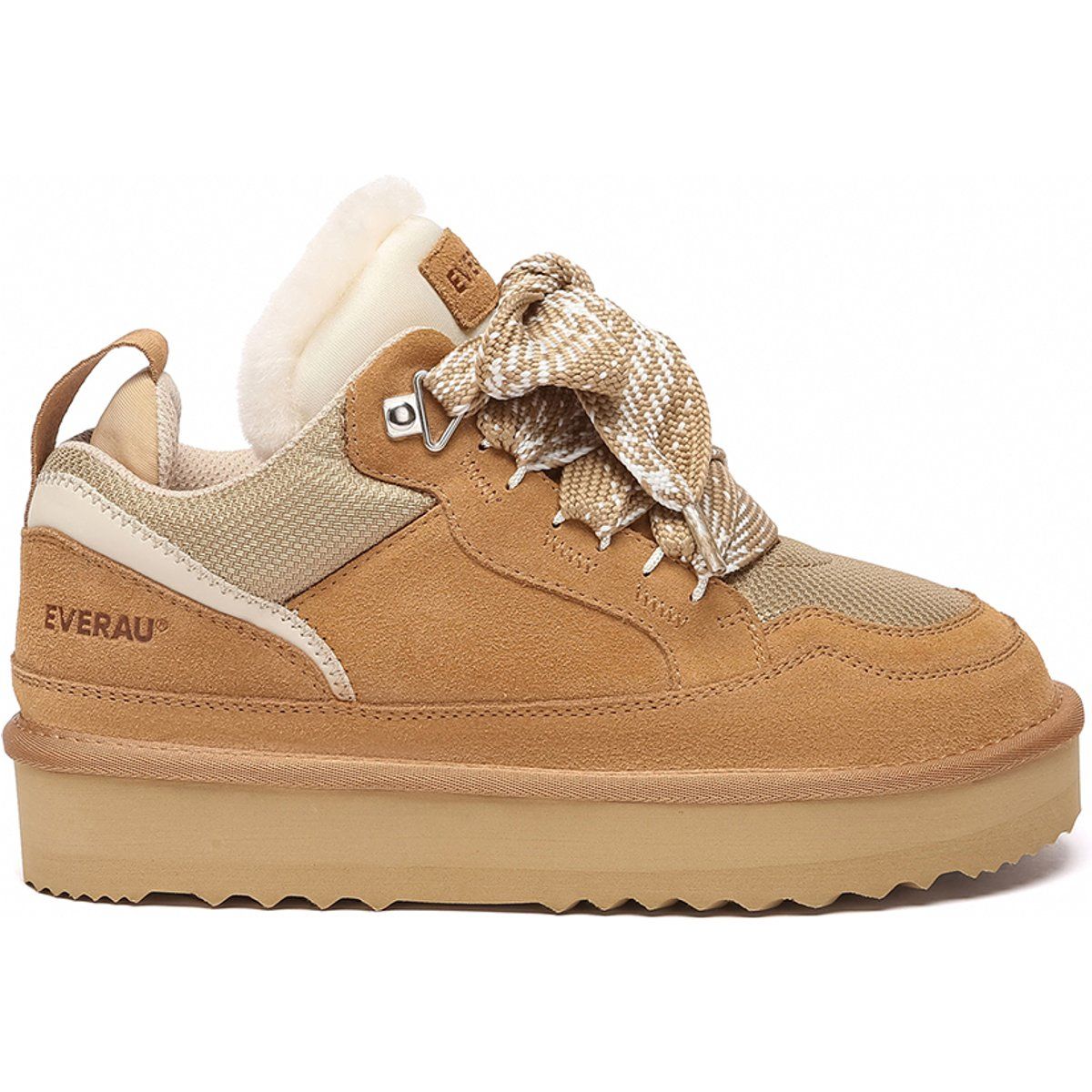 Marmorierte Schnür-Plateau-Sneaker-Boots