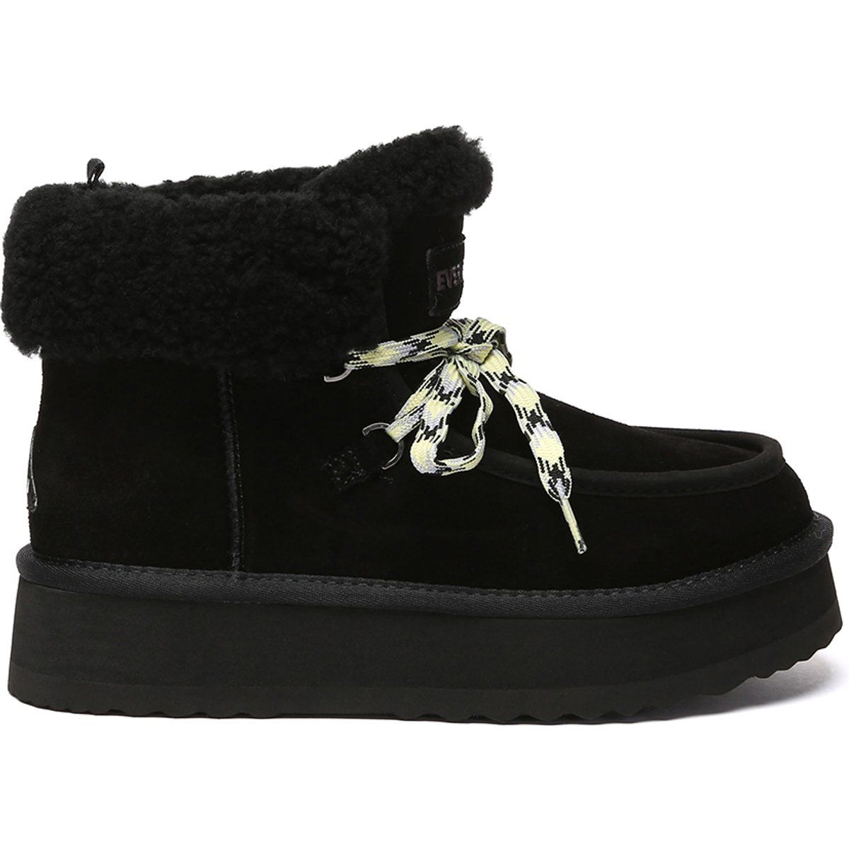 Schnür-Plateau-Stiefeletten