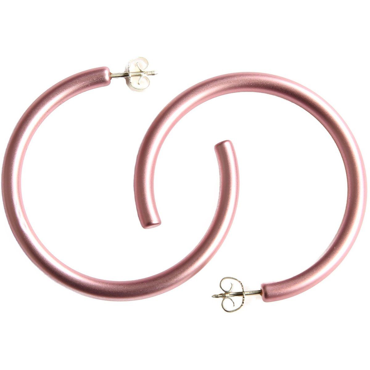 Minimalistische Creolen aus eloxiertem Aluminium