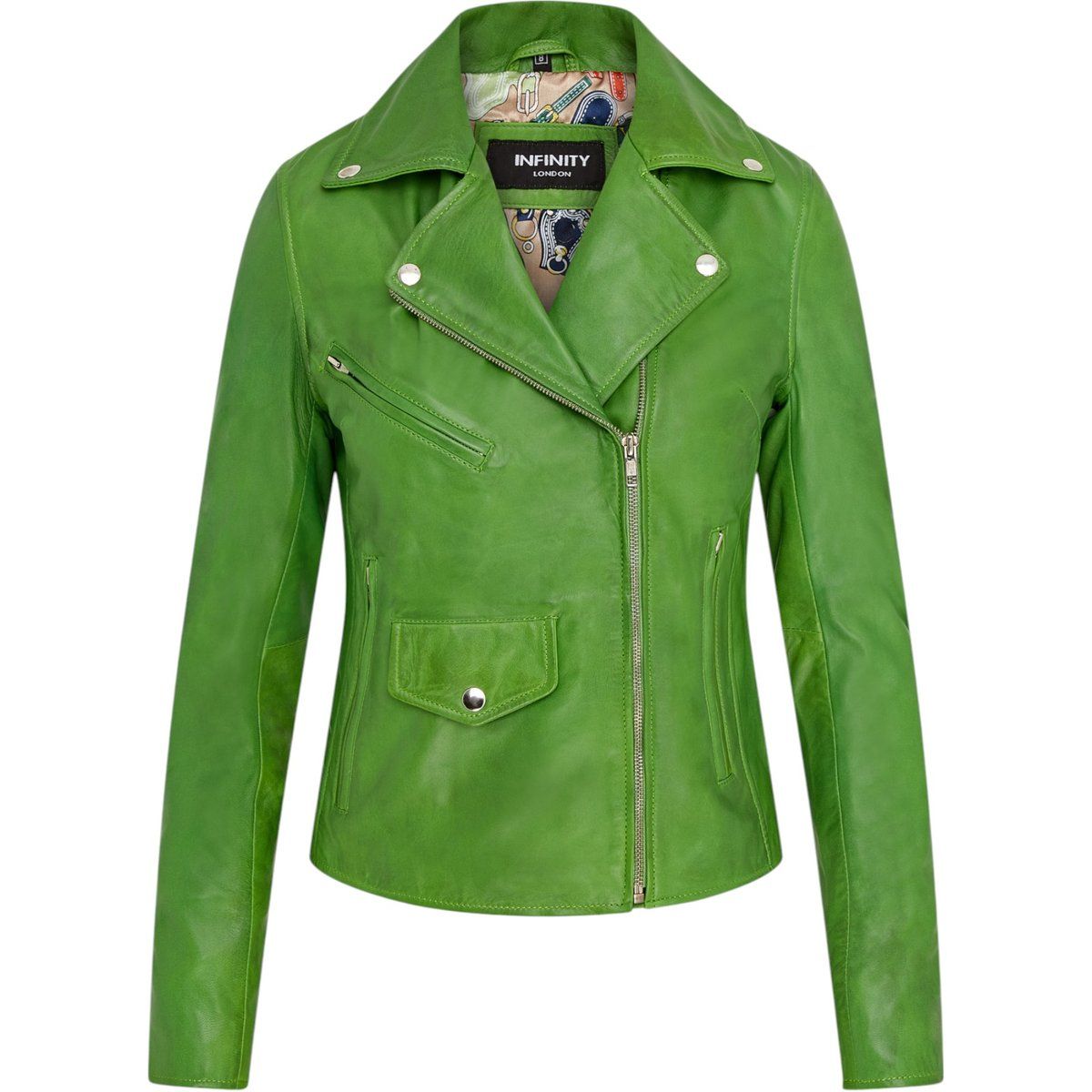 Klassische Brando Biker-Lederjacke