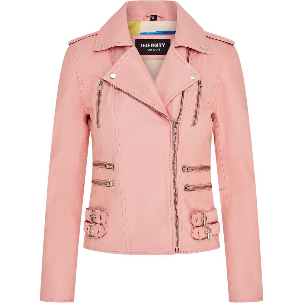 Kurz geschnittener Nappa-Leder Biker