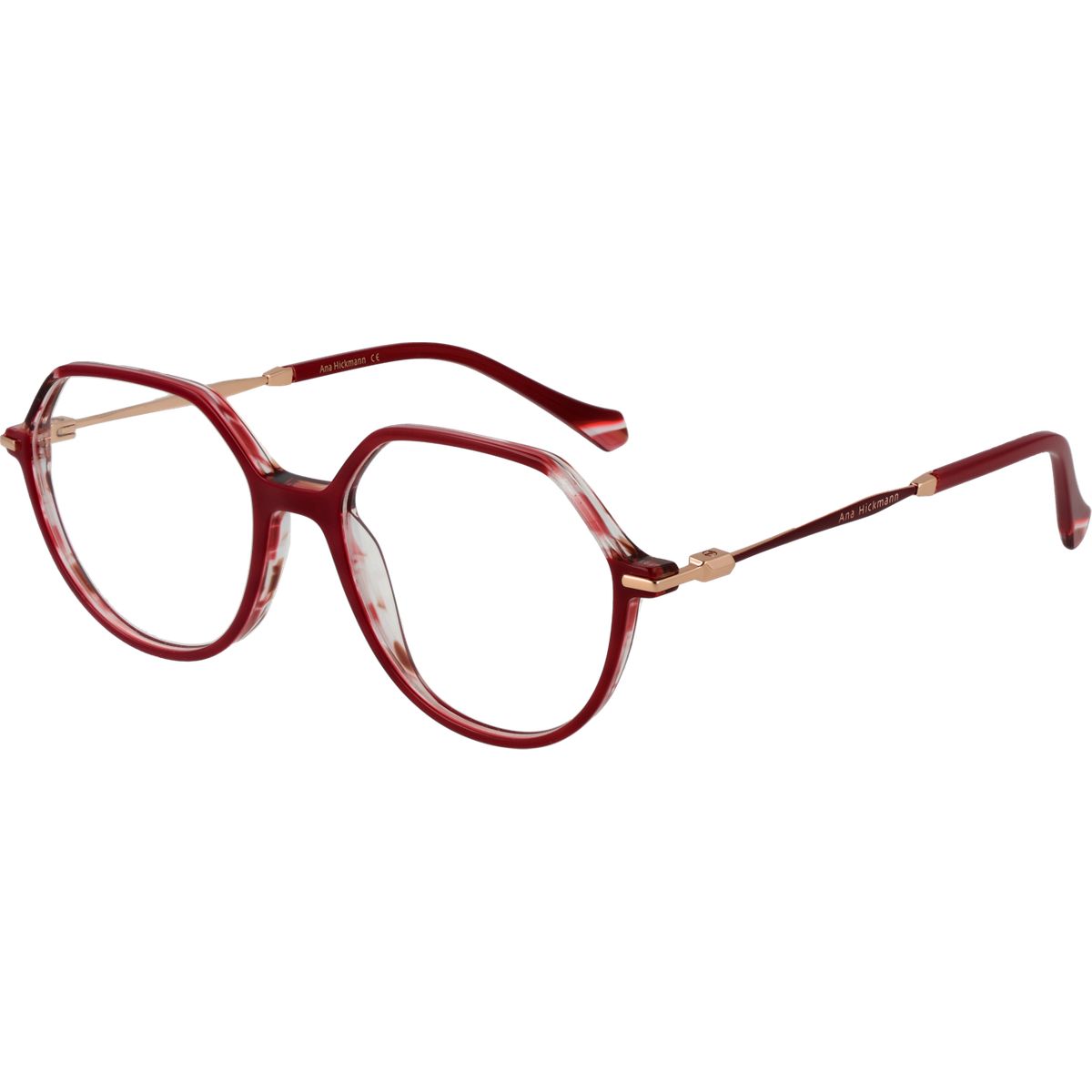 Elegante Sechseckige Vollrand-Acetatbrille