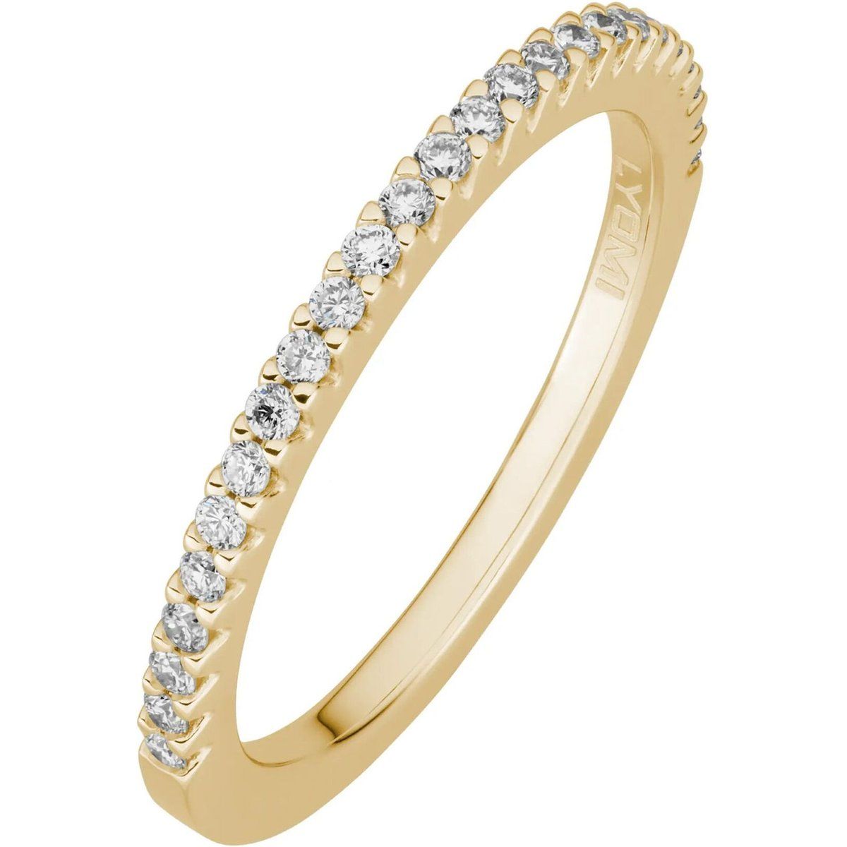Diamant-Pavé-Eternity-Ring aus Gelbgold