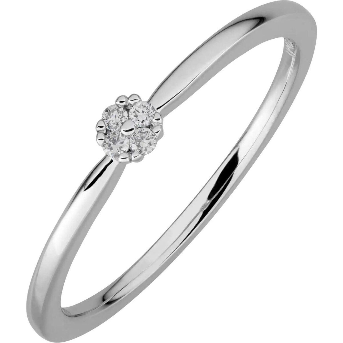 Zarter Diamant-Cluster-Ring