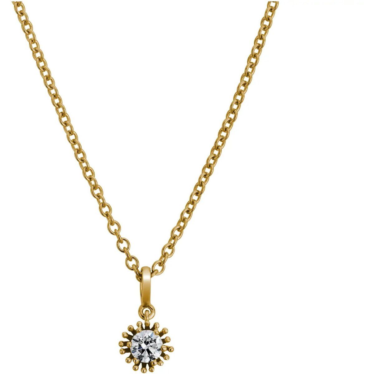 Goldkette mit Diamant-Sonnenanhänger